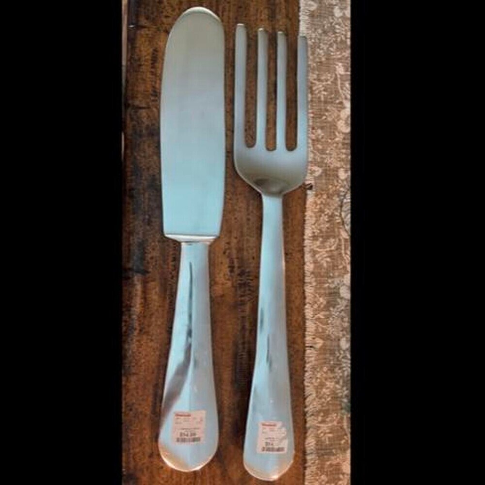 Silver Fork & Knife Wall Hanging 24"